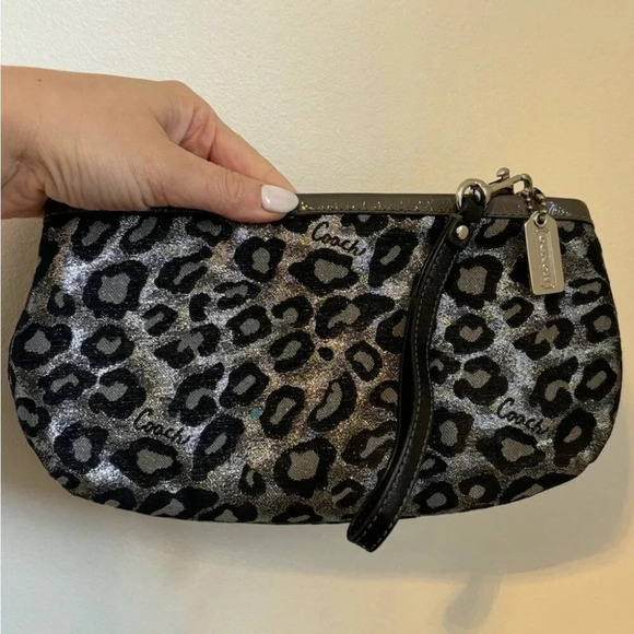 Coach Madison Ocelot Leopard Print Wristlet - Picture 2 of 4